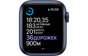 Смарт-часы Apple Watch Series 6 GPS 44mm Blue/ Deep Navy (Синий/Темный ультрамарин) Sport Band (M00J3)