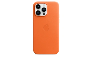 Кожаный чехол Apple MagSafe для iPhone 14 Pro Orange