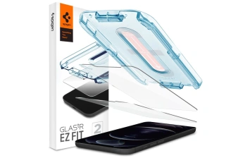 Защитное стекло Spigen iPhone 12 Pro Max Screen Protector EZ FIT Glass tR Slim (AGL01791)
