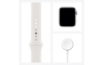 Смарт-часы Apple Watch Series SE GPS 44mm Silver/White (Серебристый/Белый) Sport Band (MYDQ2RU/A)