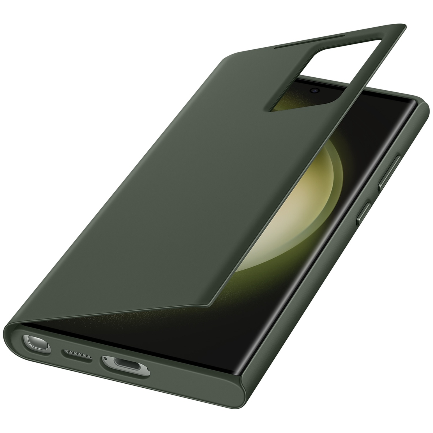 ЧехолSamsungSeriesдляGalaxyS23UltraSmartViewWalletCaseKhaki