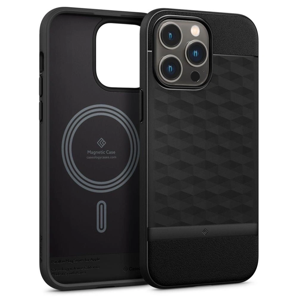 Купить Чехол Spigen Caseology Parallax Mag для iPhone 14 Pro (ACS05002)  Matte Black в Москве по самым привлекательным ценам!