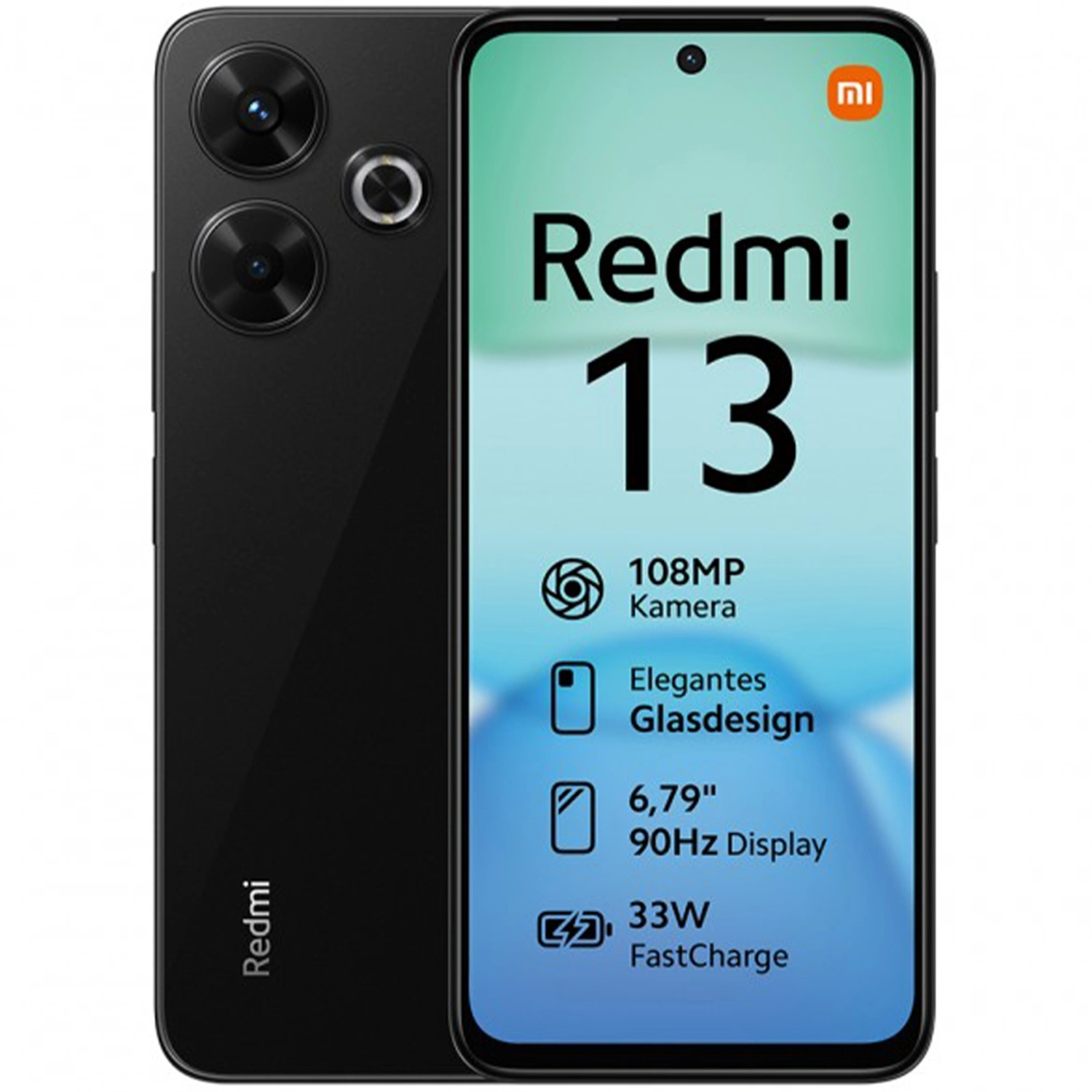 СмартфонXiaomiRedmi136/128GBMidnightBlackGlobalVersion