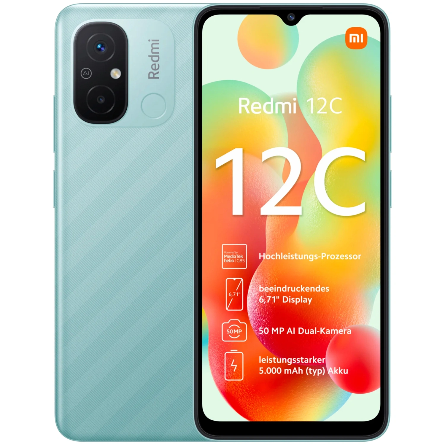 Смартфоны XiaoMi Redmi 12C 6/128Gb Mint Global Version