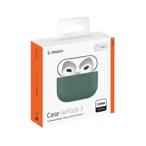 Купить Силиконовый чехол Deppa для AirPods 3 (47321) Green в городе ...