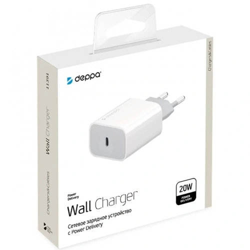 Купить Сетевое зарядное устройство Deppa 20W USB-C 11391 White в городе ...