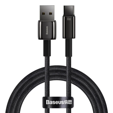 Кабель Baseus Superior Series Fast Charging Data Cable USB to Type-C 66W 2m (CATWJ-C01) Black фото 3