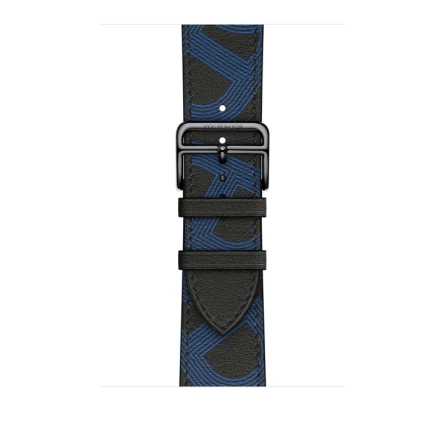 Смарт-часы Apple Watch Hermes Series 7 GPS + Cellular 45mm Silver Stainless Steel Case with Circuit H Single Tour Noir/Bleu Electrique фото 3