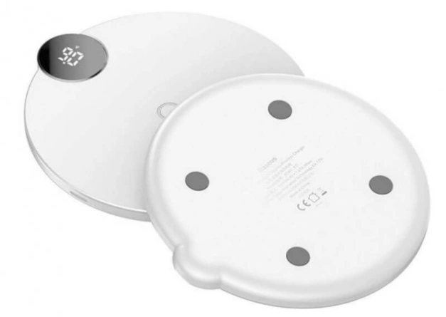 Беспроводное зарядное устройство Baseus LED Wireless Charger (WXSX-02) White фото 1