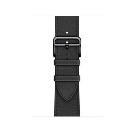Смарт-часы Apple Watch Hermes Series 7 GPS + Cellular 41mm Silver Stainless Steel Case with Single Tour Noir фото 3