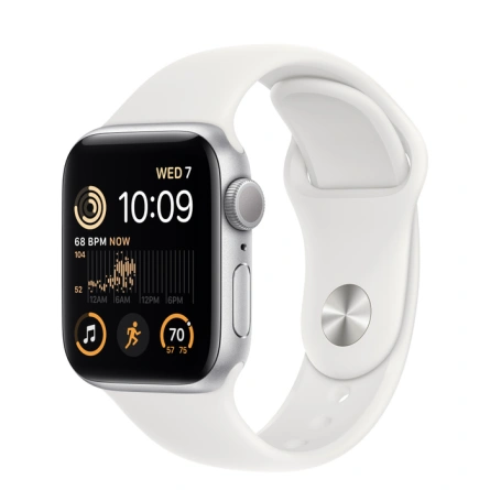 Смарт-часы Apple Watch Series SE GPS 40mm Silver/White (Серебро/Белый) Sport Band (MNJV3) фото 1