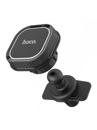 Автомобильный держатель Hoco CA52 Intelligent air outlet in-car holder магнитный универсальный в решетку Черный фото 3