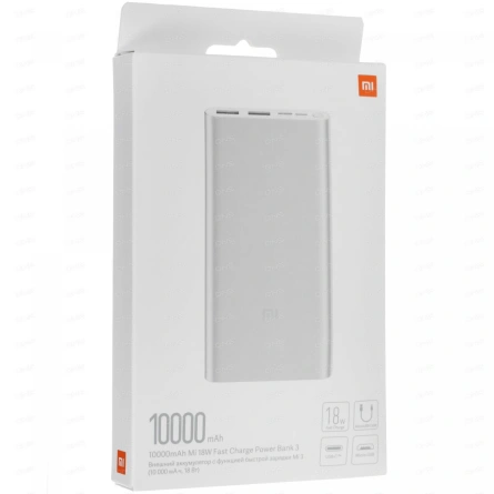 Внешний аккумулятор XiaoMi Power Bank 3 10000 mAh (PLM13ZM) Silver фото 3