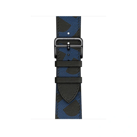 Смарт-часы Apple Watch Hermes Series 7 GPS + Cellular 41mm Silver Stainless Steel Case with Circuit H Single Tour Noir/Bleu Electrique фото 3
