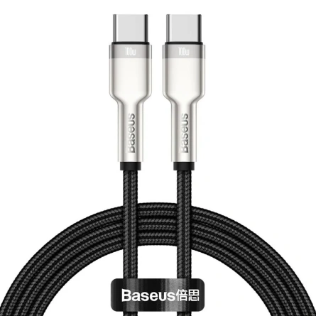 Кабель Baseus Superior Series Fast Charging Metal Data Cable Type-C to Type-C 100W 2m (CATJK-D01) Black фото 2