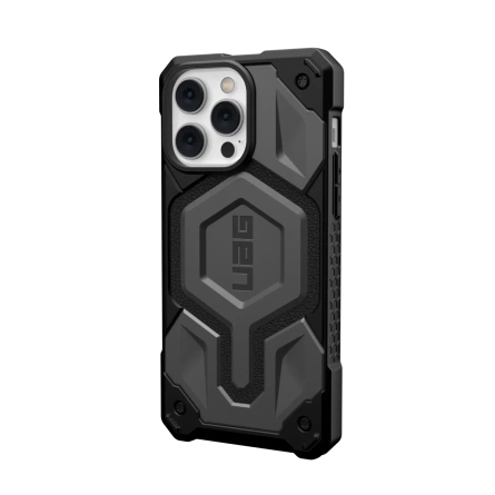 Чехол UAG Monarch Pro For MagSafe Series для iPhone 14 Pro Silver фото 8