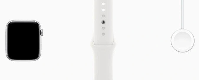 Смарт-часы Apple Watch Series SE GPS 44mm Silver/White (Серебро/Белый) Sport Band (MNK23) фото 4