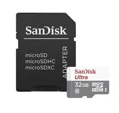 Карта памяти Sandisk Ultra microSDXC Class 10 UHS-I 80MB/s 32GB + SD adapter фото 1