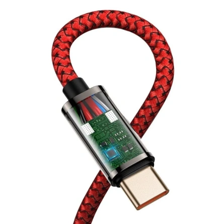 Кабель Baseus Legend Series Elbow Fast Charging Data Cable Type-C to Type-C 100W 1m (CACS000609) Red фото 4