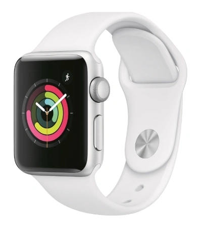 Смарт-часы Apple Watch Series 3, 38 мм, Silver Al/White Sport Band (MTEY2RU/A) фото 1