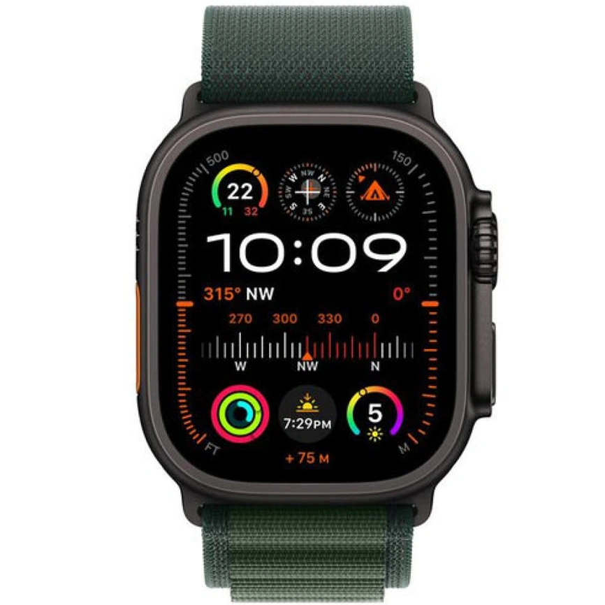 Смарт-часы Apple Watch Ultra 2 (2024) 49mm Black Titanium Case with Dark Green Alpine Loop L фото 3