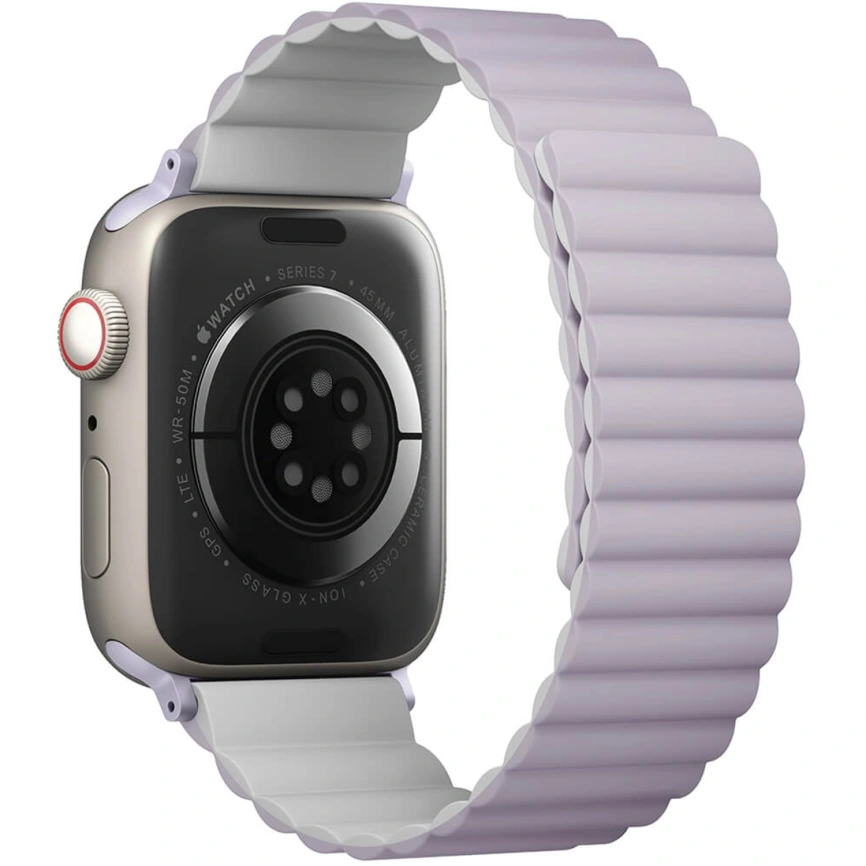 Ремешок Uniq Revix reversible Magnetic для Apple Watch 44/45/49 Lilac/White фото 7