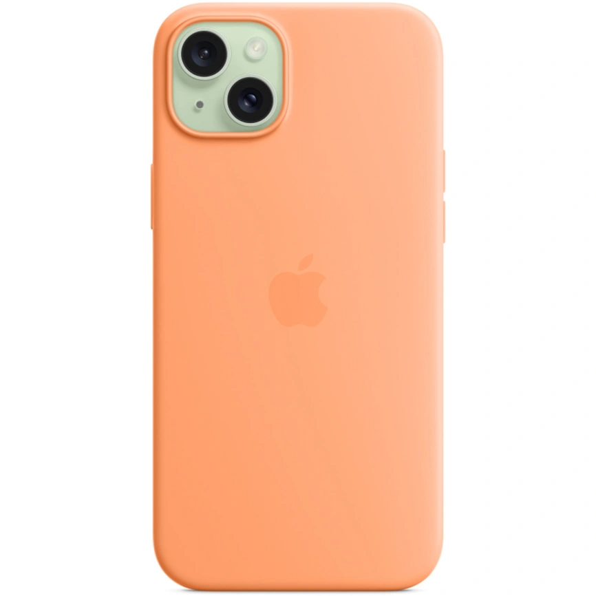 Силиконовый чехол Apple MagSafe для iPhone 15 Orange Sorbet фото 5