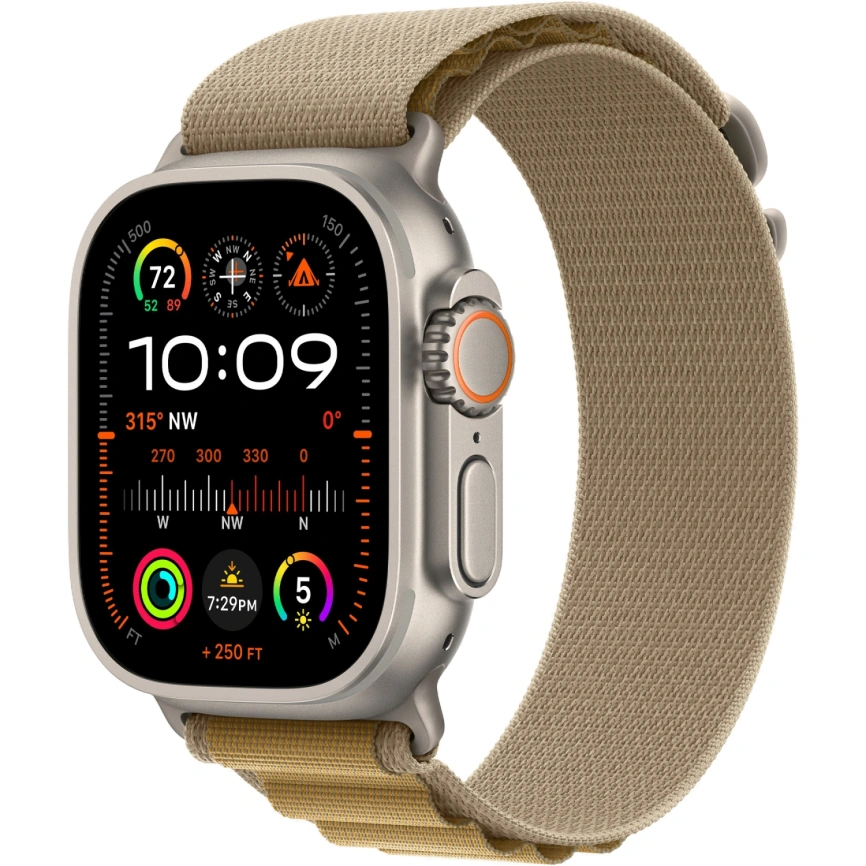 Смарт-часы Apple Watch Ultra 2 (2024) 49mm Natural Titanium Case with Tan Alpine Loop M фото 1