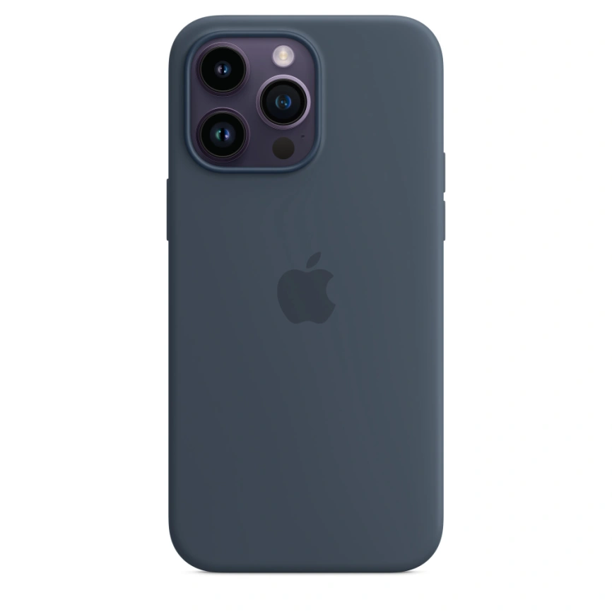Силиконовый чехол Apple MagSafe для iPhone 14 Pro Max Storm Blue фото 3
