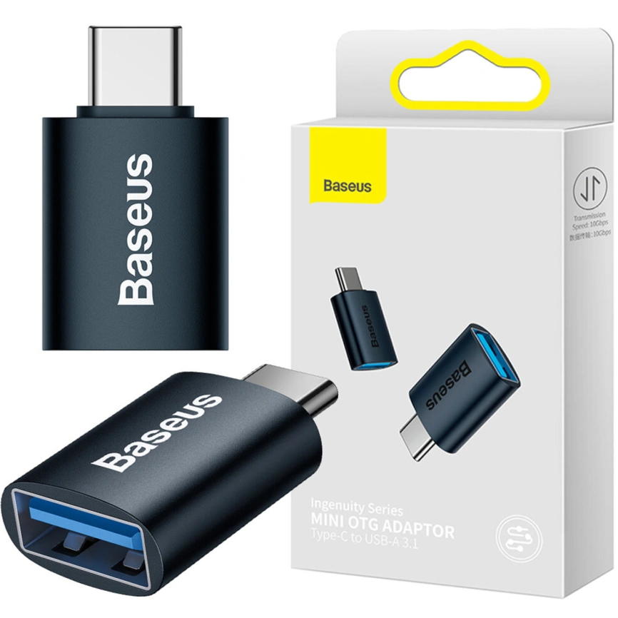 Переходник Baseus USB-C/USB-A ZJJQ000001 Black фото 2