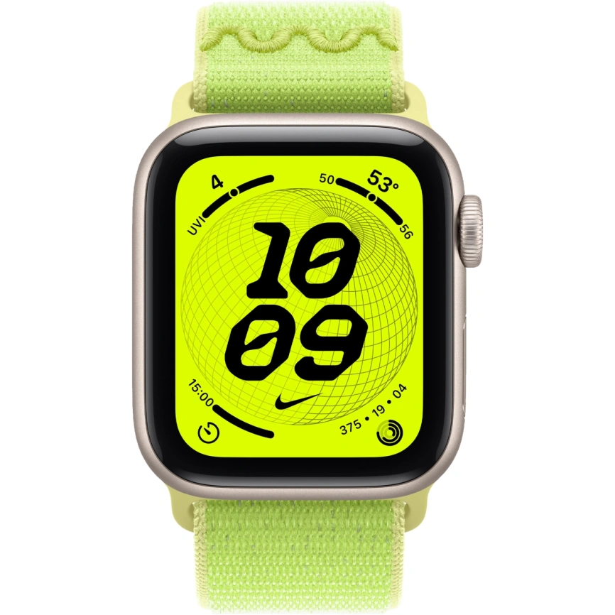 Смарт-часы Apple Watch SE (2025) 44mm Starlight Aluminum Case with Volt Splash Nike Sport Loop фото 3