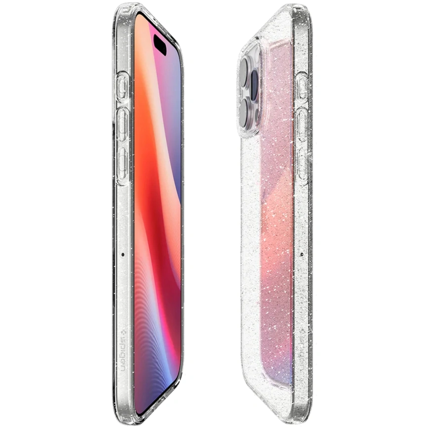 Чехол Spigen Liquid Crystal Glitter для iPhone 16 Pro (ACS08113) Crystal Quartz фото 3