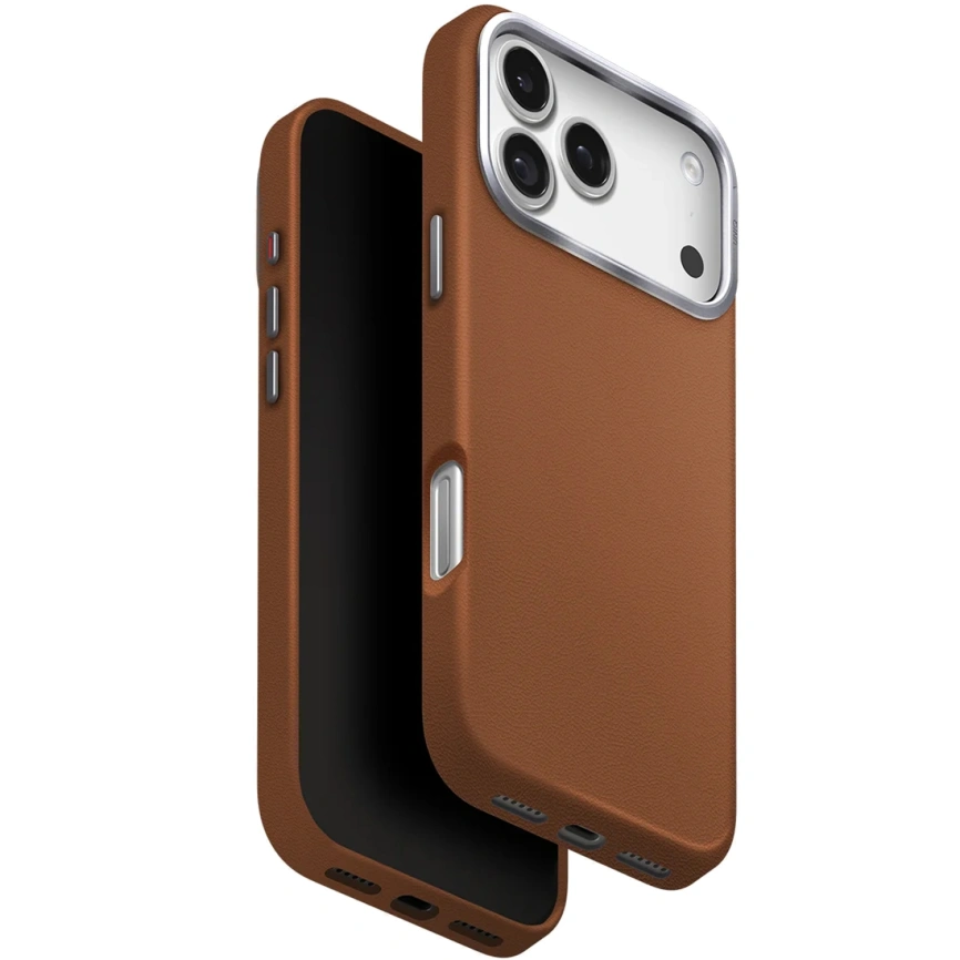 Чехол Uniq Lyden Premium Leatherette Case with MagClick для iPhone 17 Pro Clay фото 1