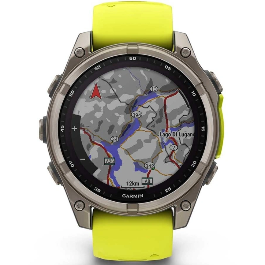 Смарт-часы Garmin Fenix 8 47mm Solar Sapphire (010-02906-21) Carbon Gray DLC Titanium with Yellow/Graphite Silicone Band фото 9
