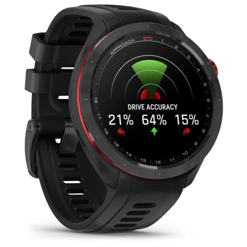Смарт-часы Garmin Approach S70 47mm (010-02746-12) Black/Red фото 3