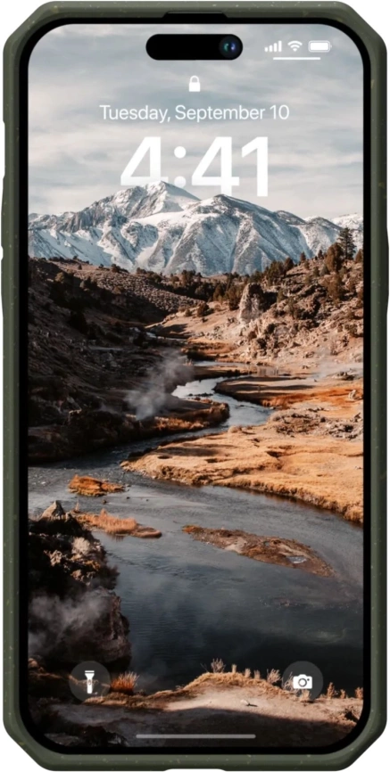 Чехол UAG Biodegradable Outback для iPhone 14 Pro Max Olive фото 8
