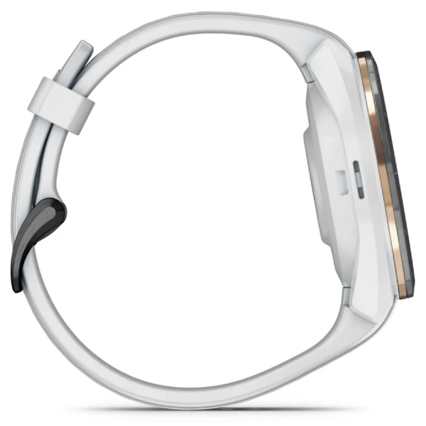 Смарт-часы Garmin Approach S70 42mm (010-02746-11) Black/Peach with White Silicone Band фото 6