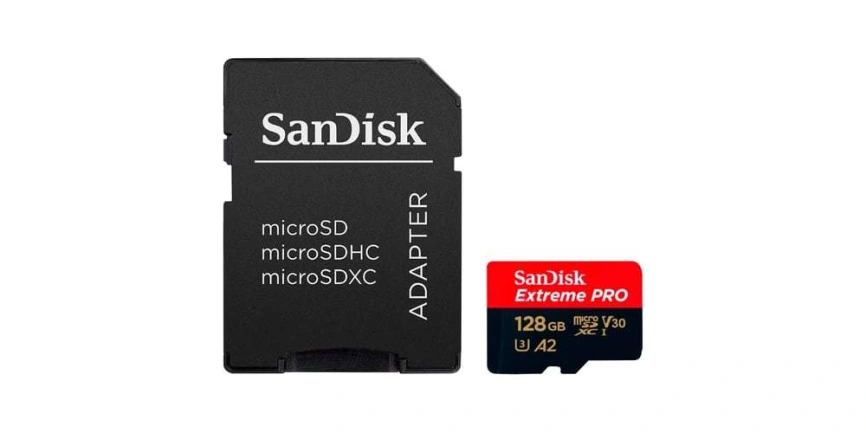 Карта памяти Sandisk Extreme Pro 128GB MicroSDXC Class 10/UHS-I/U3/V30/A2/170 Мб/с SDSQXCY-128G-GN6MA фото 1
