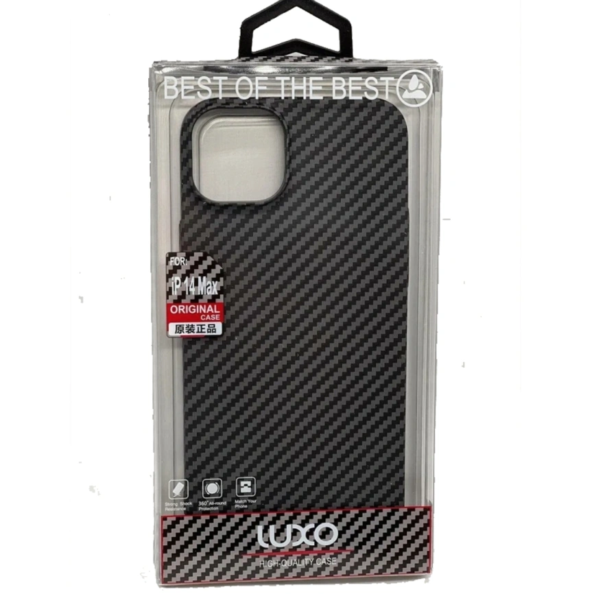 Чехол под карбон и кевлар LUXO для iPhone 14 Pro Max Carbon\Gray фото 2