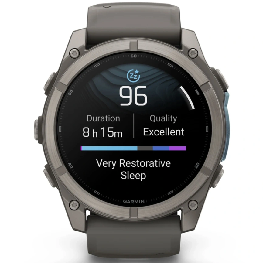 Смарт-часы Garmin Fenix 9 47mm Amoled (010-04762-01) Titanium with Pebble Gray Silicone Band фото 8