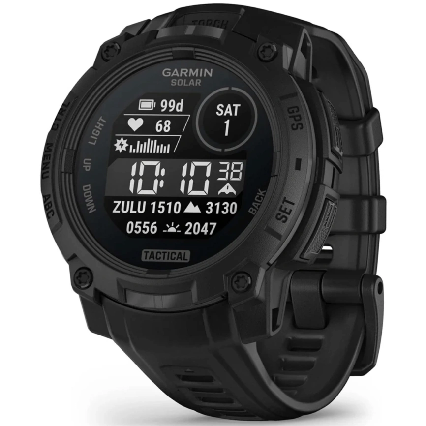Смарт-часы Garmin Instinct 3 45mm Solar Tactical Edition Black with Black Band (010-02934-50) фото 1