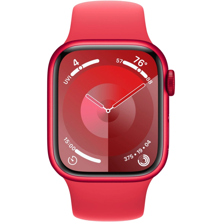 Смарт-часы Apple Watch Series 9 45mm (PRODUCT) RED Aluminum Case with Red Sport Band S/M (MRXJ3) фото 4