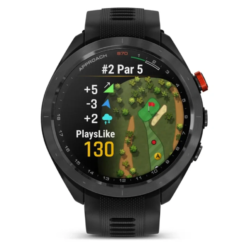 Смарт-часы Garmin Approach S70 47mm (010-02746-12) Black/Red фото 2