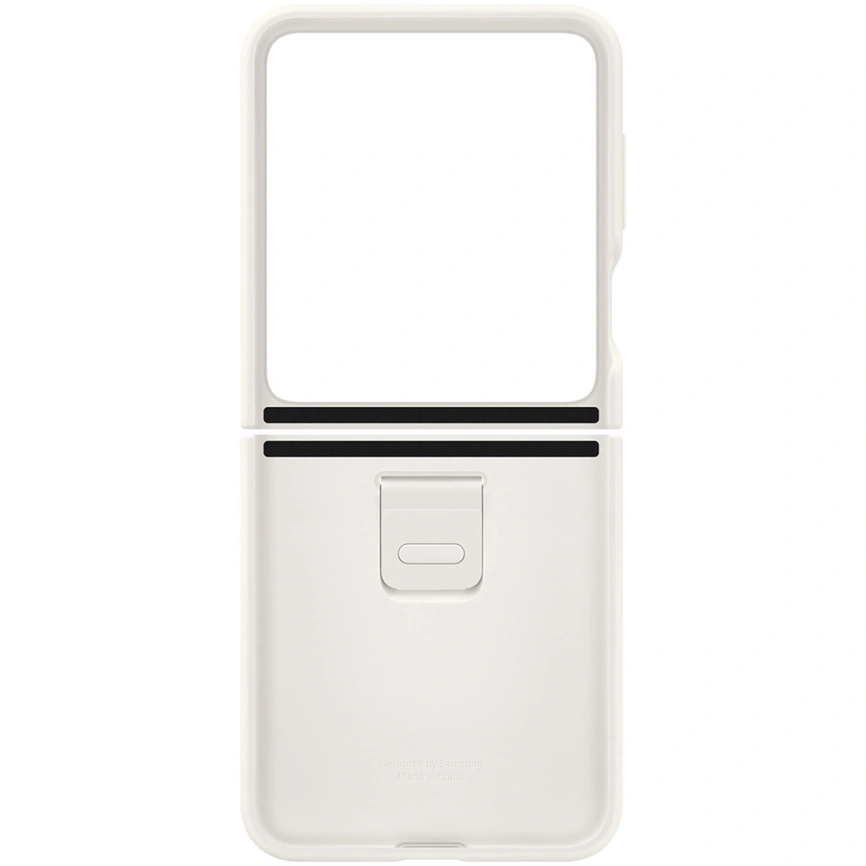 Чехол Samsung Series для Galaxy Z Flip 5 Silicone Case with Ring Creme фото 5