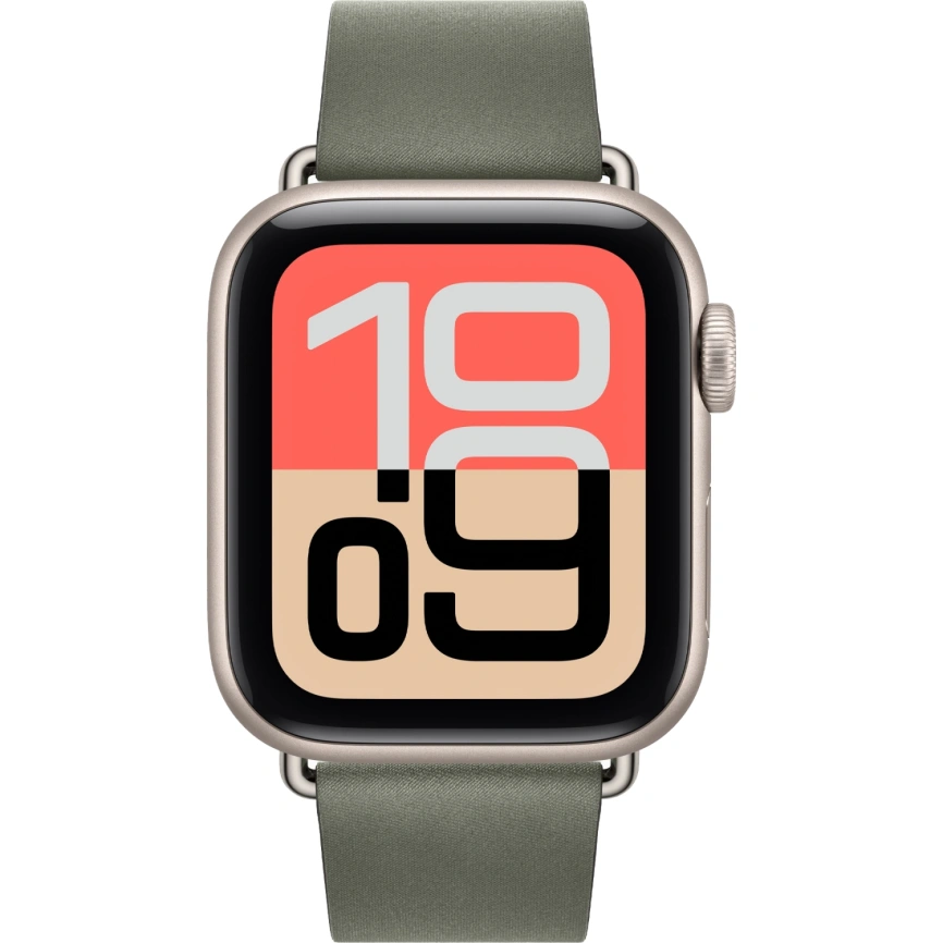 Смарт-часы Apple Watch SE (2025) 44mm Starlight Aluminum Case with Sage Gray Modern Buckle S фото 3