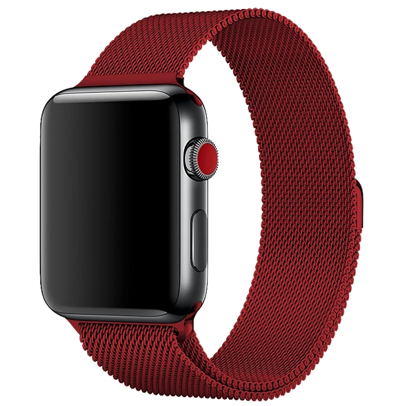 Ремешок Mokka Milanese Loop для Apple Watch 42/44/45mm Red Edition фото 2