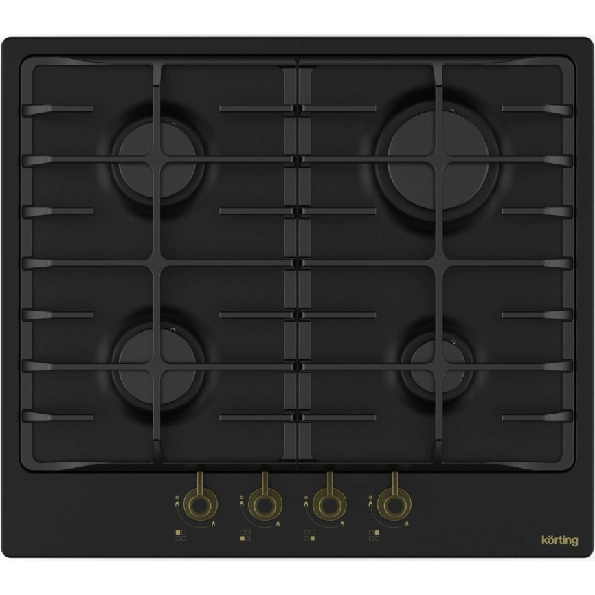 Газовая варочная панель Korting HG 645 CRN Matte Black фото 1