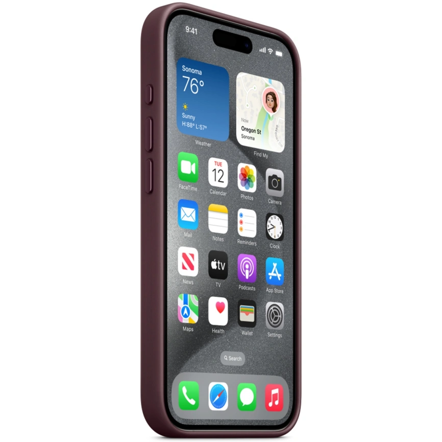 Чехол Apple FineWoven with MagSafe для iPhone 15 Pro Mulberry фото 2