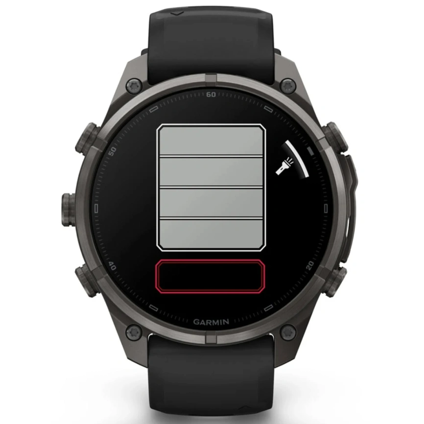 Смарт-часы Garmin Fenix 9 Pro 47mm Amoled (010-04336-16) Carbon Gray DLC Titanium with Black/Pebble Gray Silicone Band фото 6