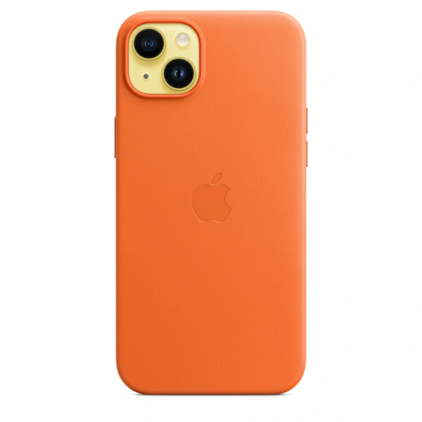 Кожаный чехол Apple для iPhone 14 Plus Orange фото 1
